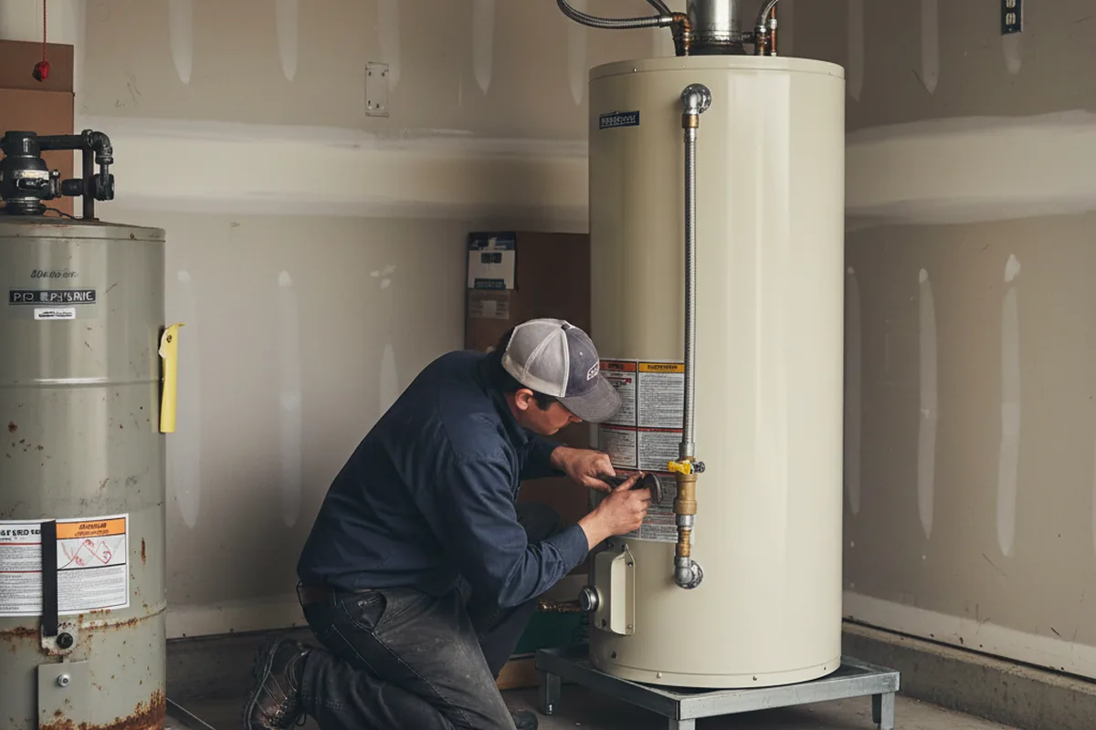 Water heater and shutoff valve replacement in Sheffield