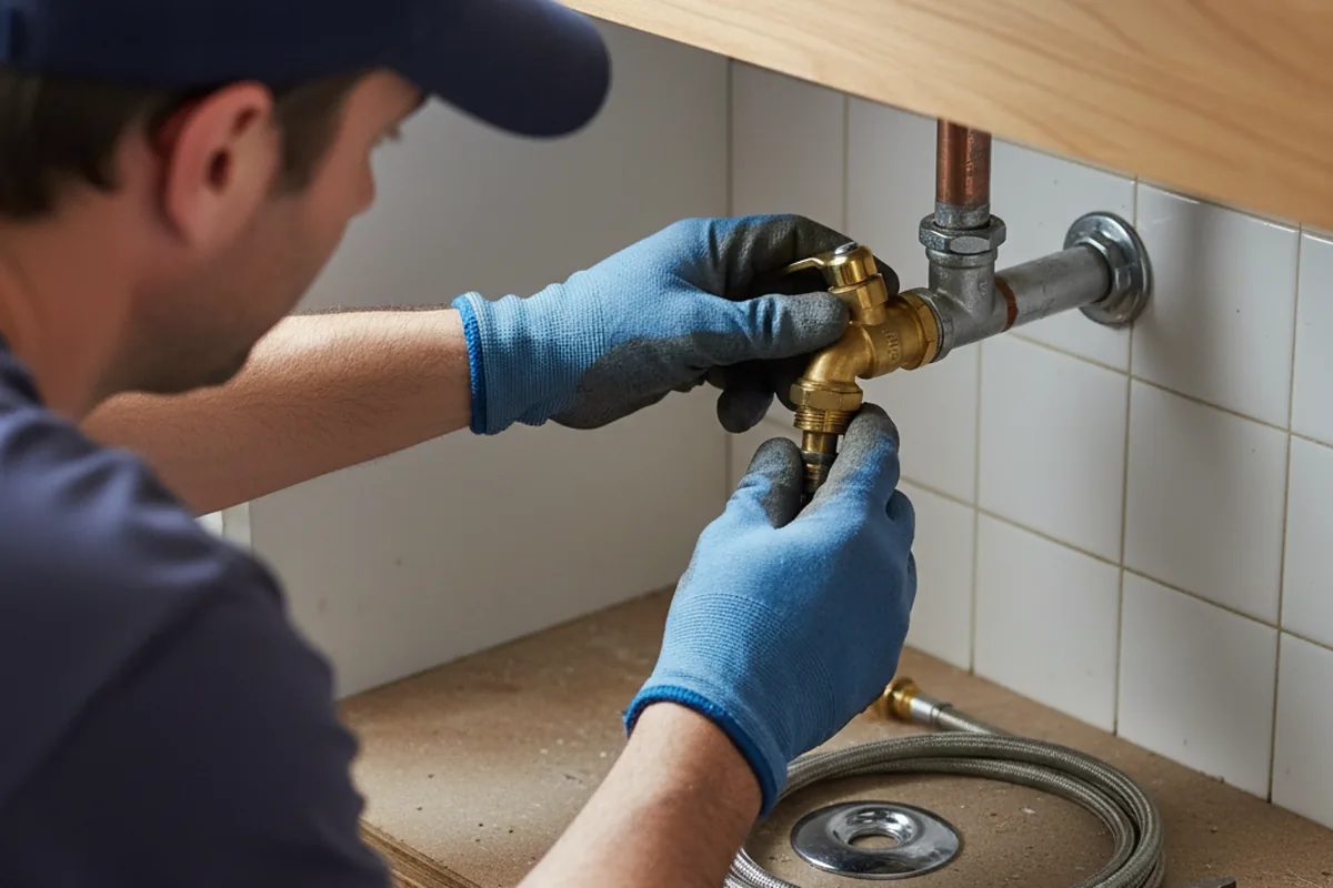 Shutoff valve and fitting work during Faucet and Fixture Repair in Sheffield